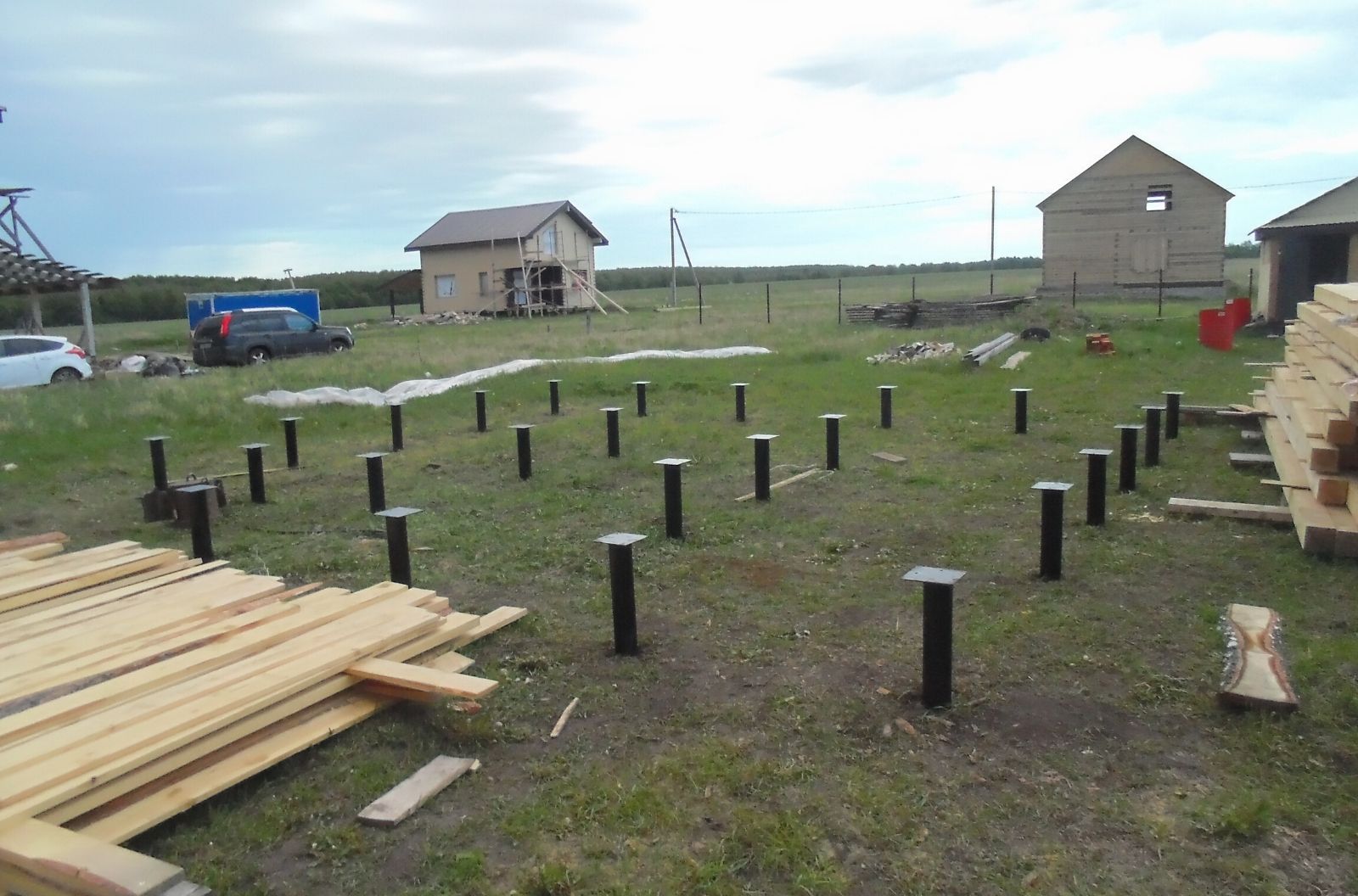 ФУНДАМЕНТ ПОД ДОМ И ИЗ БРУСА. П. ШАМОНИНО 